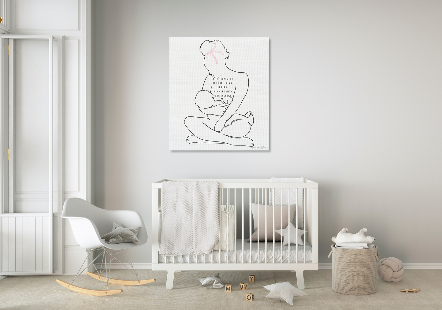 "Tapestry of Love" Beautiful Bond with Baby Canvas