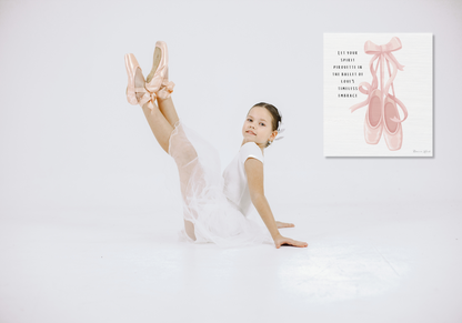 "Timeless Ballet Shoes" Inspirational Dancer Canvas