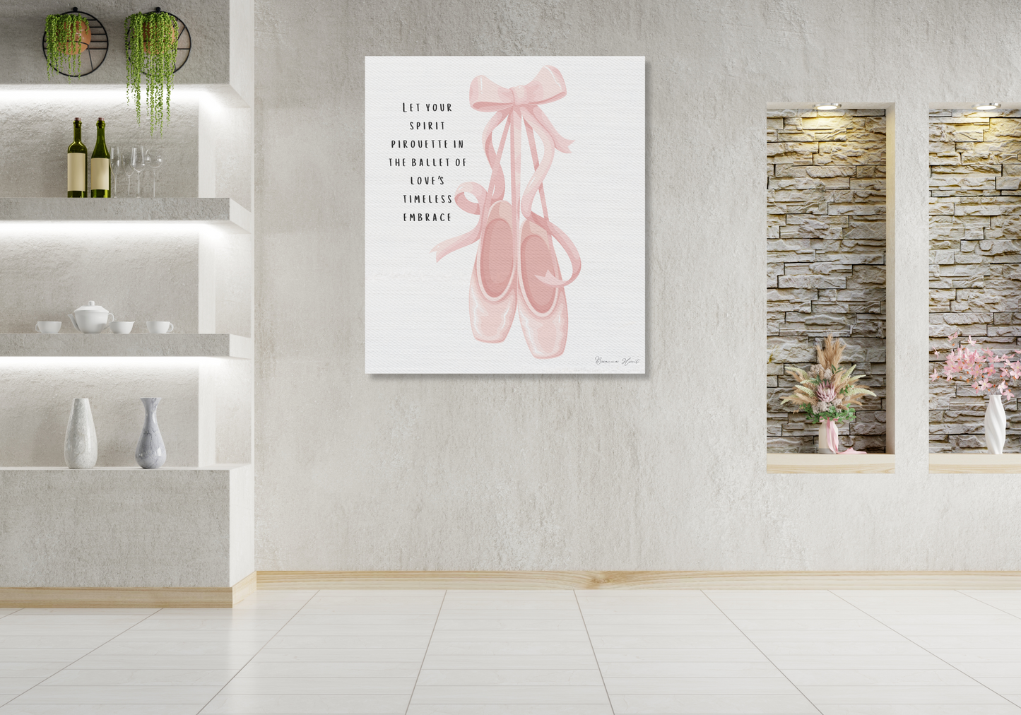 "Timeless Ballet Shoes" Inspirational Dancer Canvas