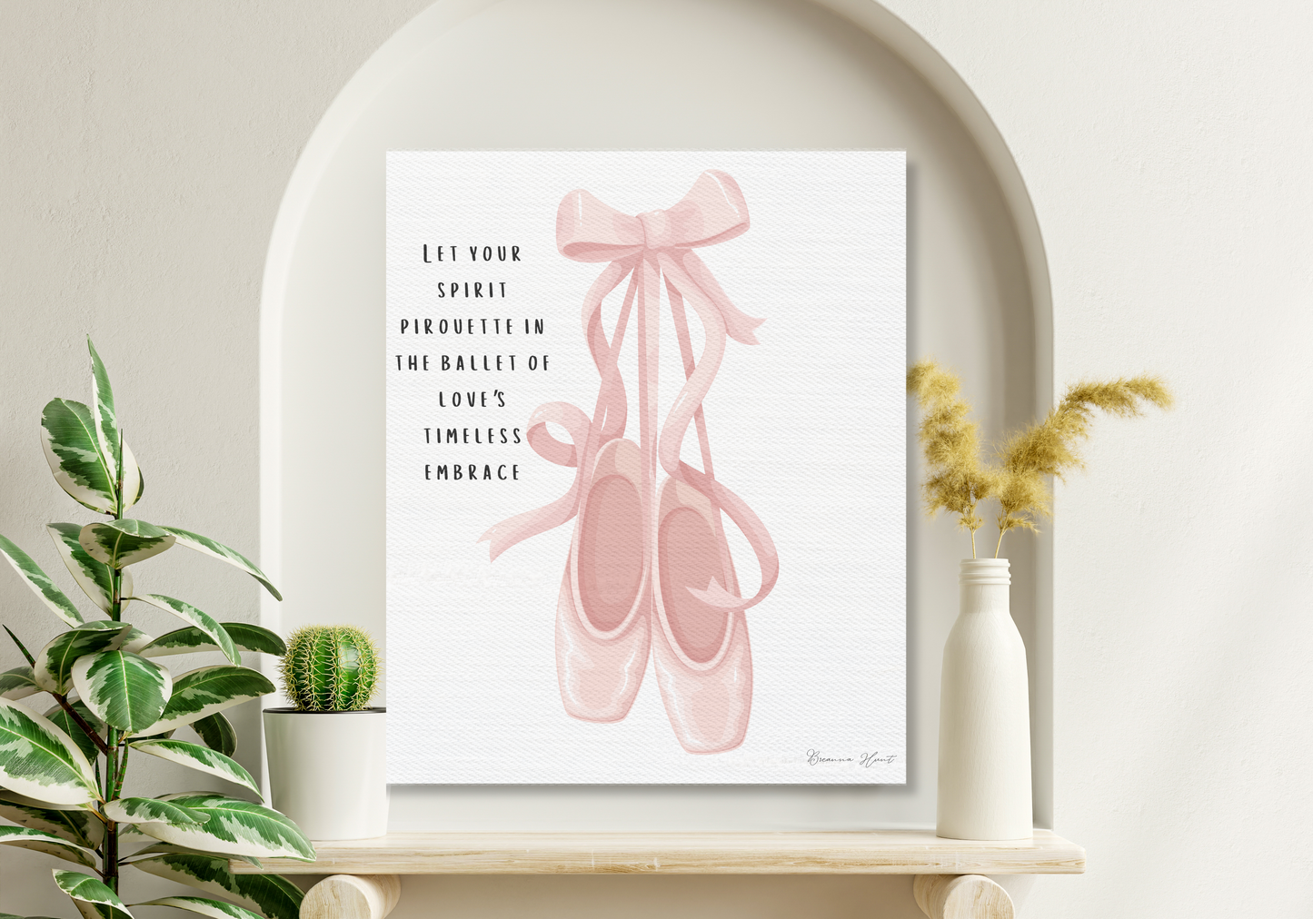 "Timeless Ballet Shoes" Inspirational Dancer Canvas